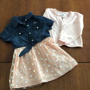 🌸HOST PICK🌸Guess denim 18m dress w/18m sweater